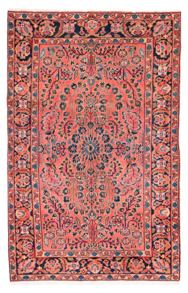 Persisk teppe - klassisk - 202 x 124 cm - lys rød