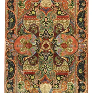 Persisk teppe - klassisk - 213 x 130 cm - flerfarget