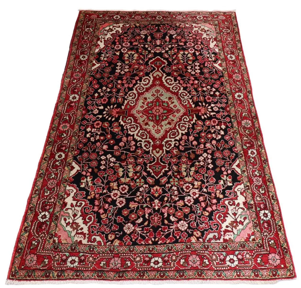 Persisk teppe - klassisk - 214 x 134 cm - mørkeblå