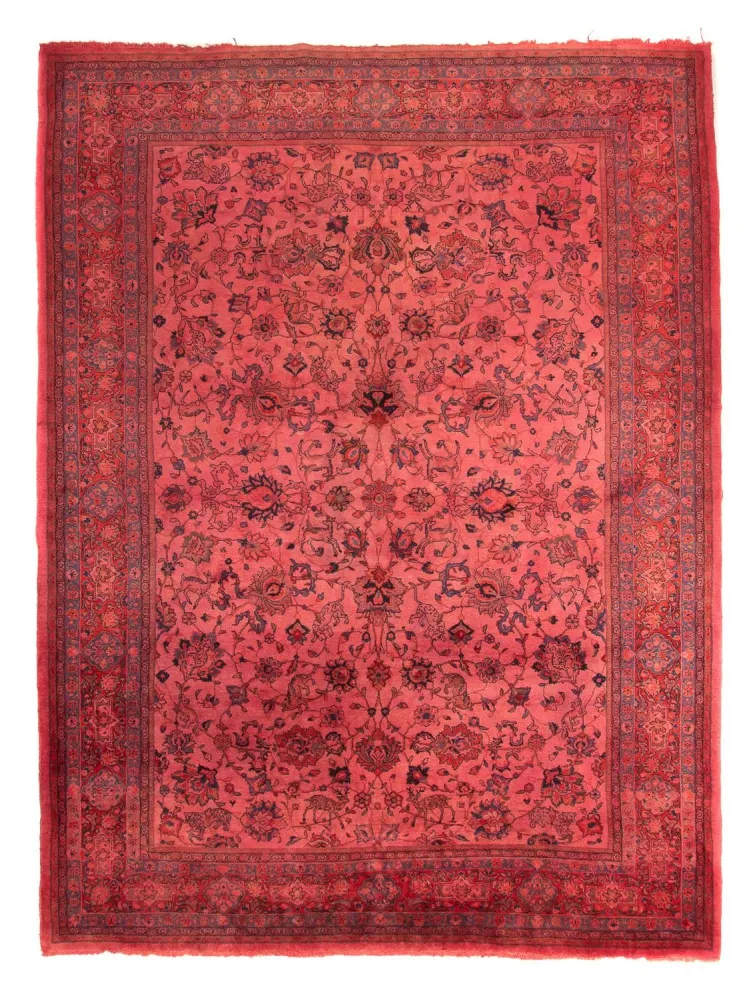 Persisk teppe - klassisk - 349 x 244 cm - lys rød