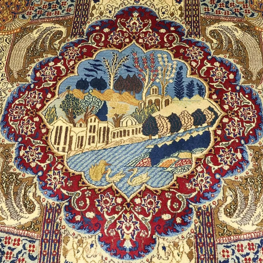 Persisk teppe - klassisk - 358 x 248 cm - flerfarget