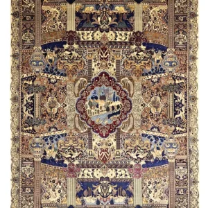 Persisk teppe - klassisk - 358 x 248 cm - flerfarget