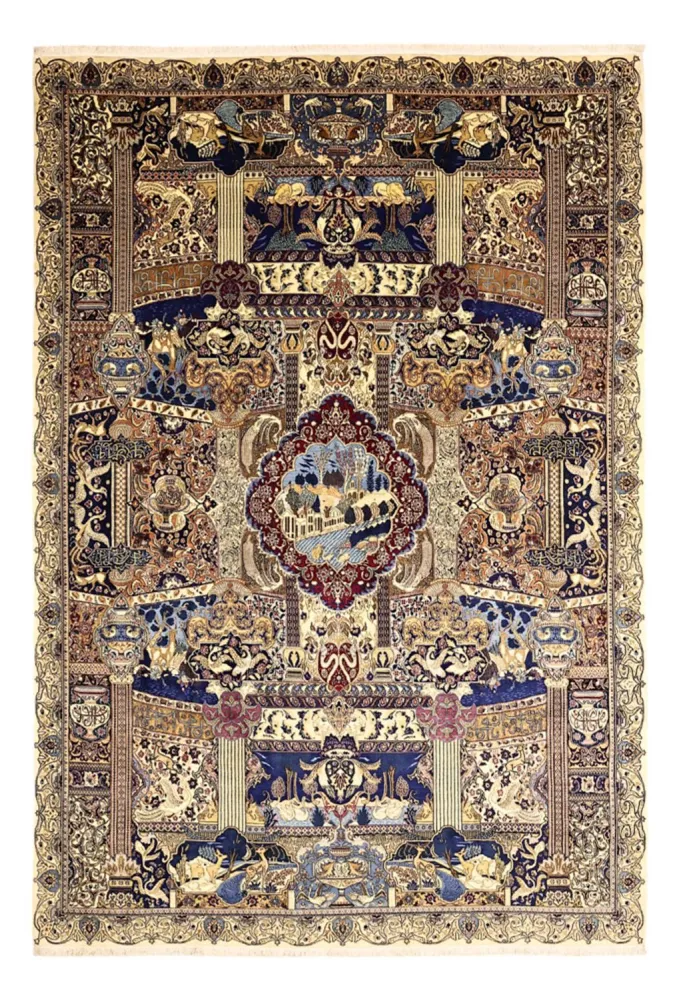 Persisk teppe - klassisk - 358 x 248 cm - flerfarget