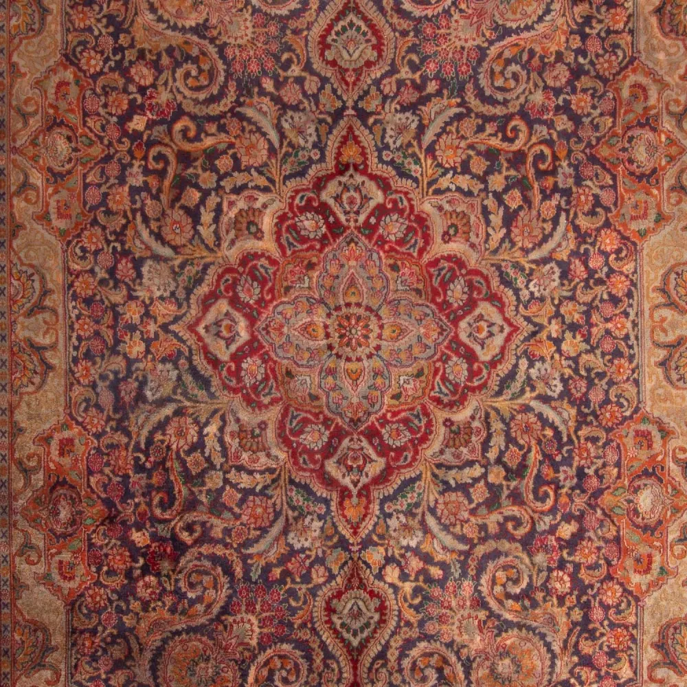 Persisk teppe - klassisk - 383 x 295 cm - mørk rød