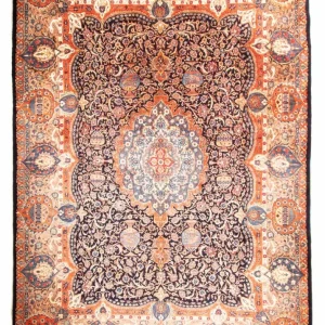 Persisk teppe - klassisk - 400 x 293 cm - mørkeblå