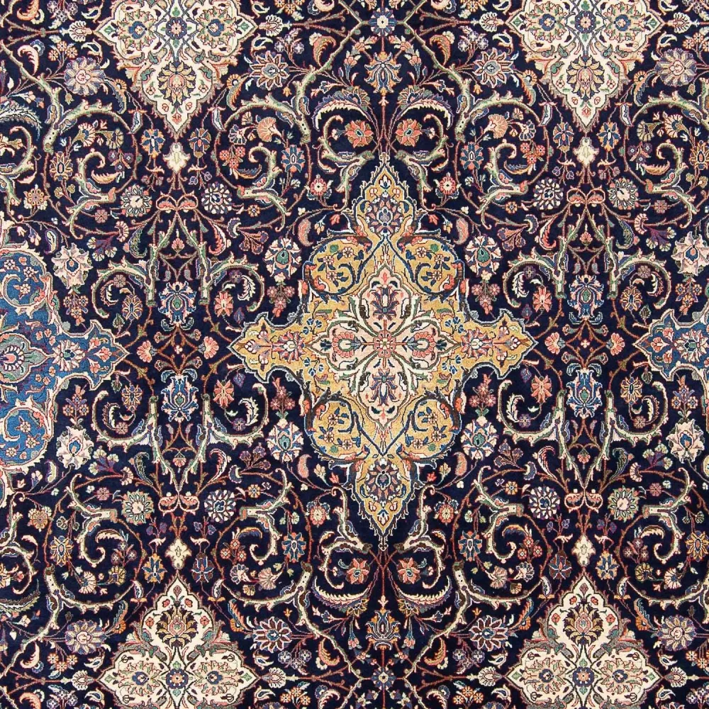 Persisk teppe - klassisk - 438 x 305 cm - mørkeblå