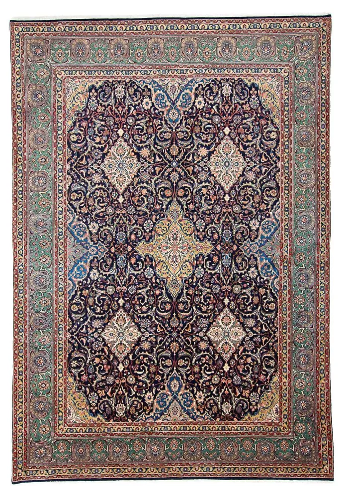 Persisk teppe - klassisk - 438 x 305 cm - mørkeblå