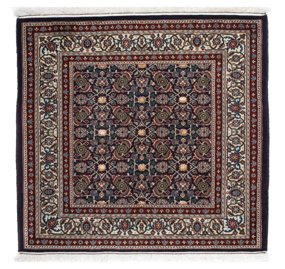 Persisk teppe - klassisk square - 104 x 103 cm - mørkeblå