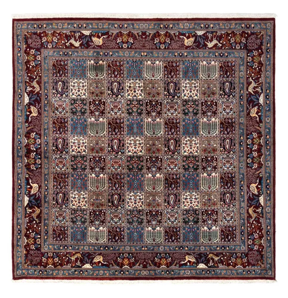 Persisk teppe - klassisk square - 246 x 245 cm - mørk rød