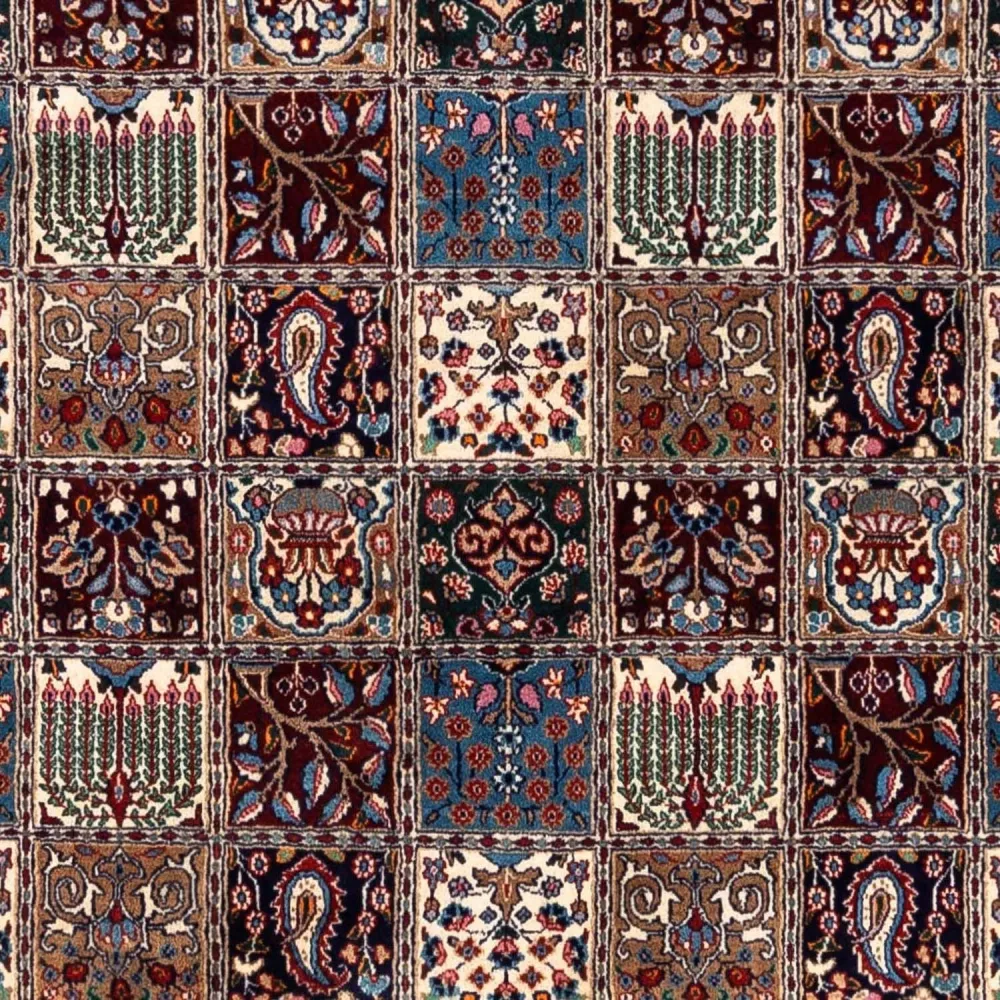 Persisk teppe - klassisk square - 246 x 245 cm - mørk rød