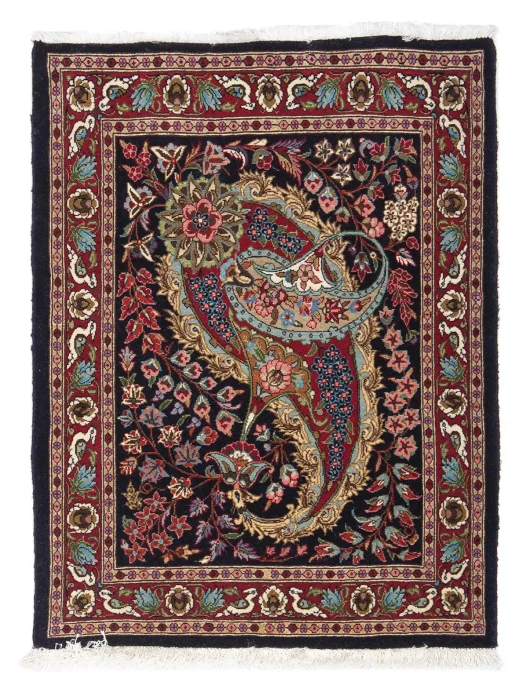 Persisk teppe - klassisk - 80 x 63 cm - svart