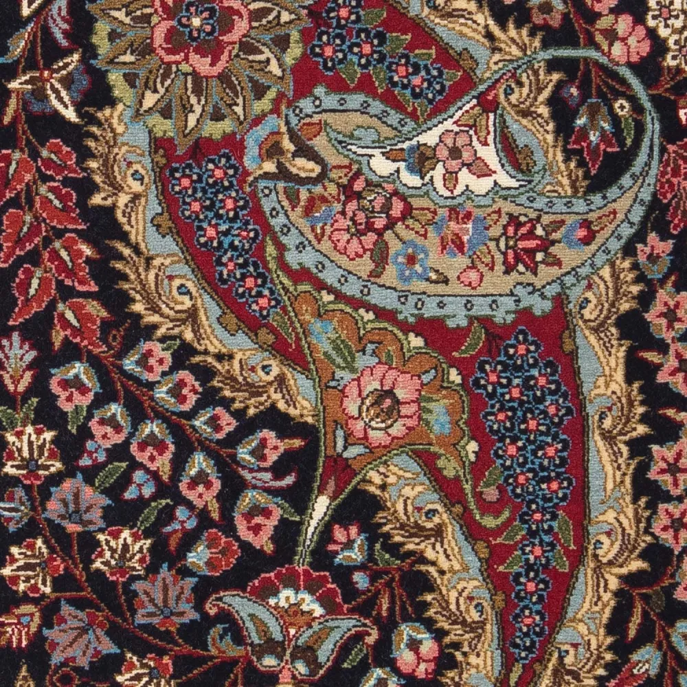 Persisk teppe - klassisk - 80 x 63 cm - svart