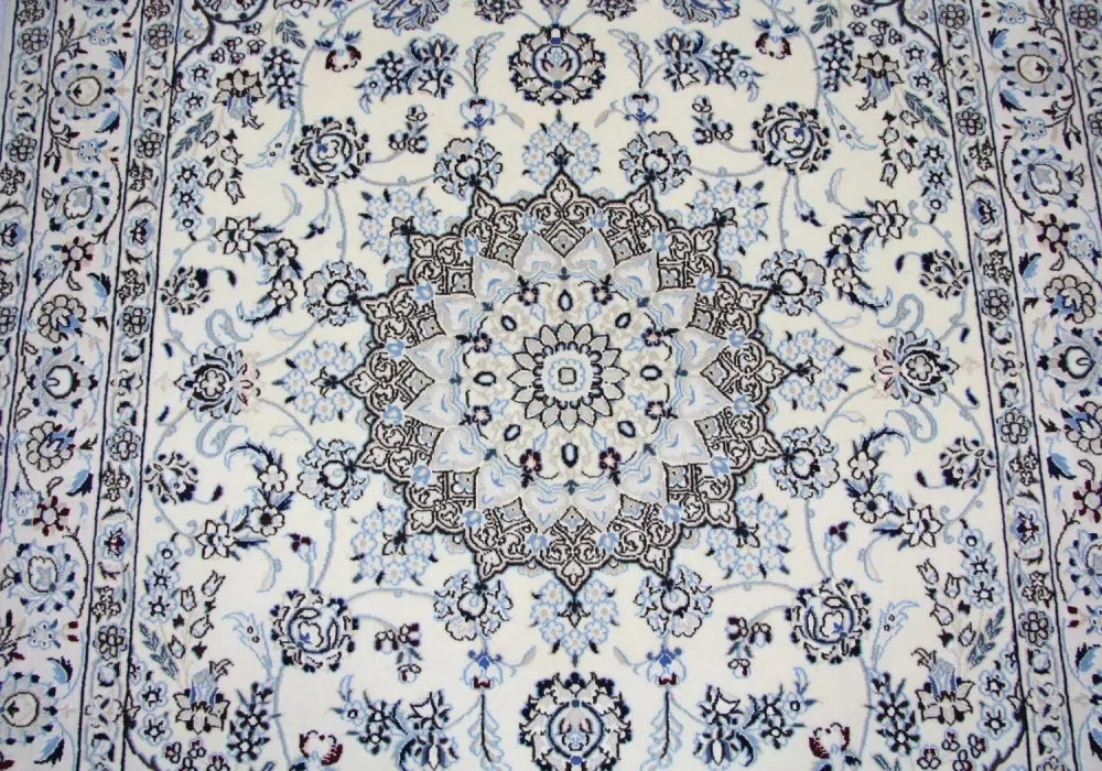 Persisk teppe - Nain - 244 x 155 cm - naturhvit