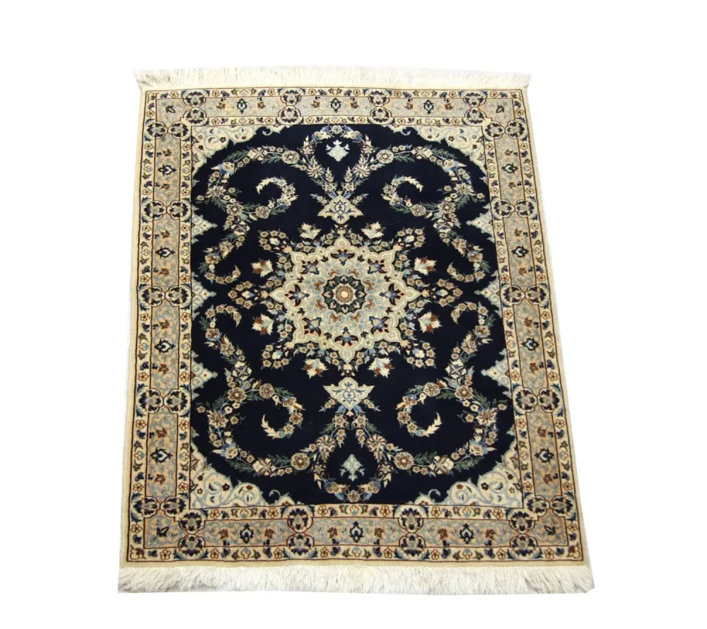 Persisk teppe - Nain - Premium - 113 x 84 cm - mørkeblå