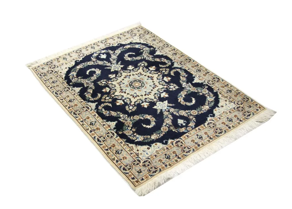 Persisk teppe - Nain - Premium - 113 x 84 cm - mørkeblå