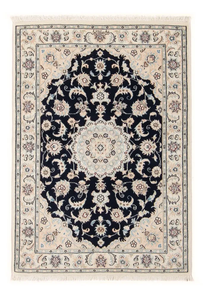 Persisk teppe - Nain - Premium - 118 x 81 cm - mørkeblå