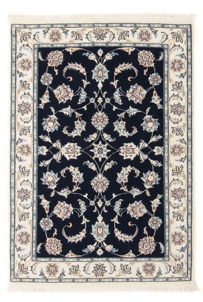 Persisk teppe - Nain - Premium - 118 x 80 cm - mørkeblå