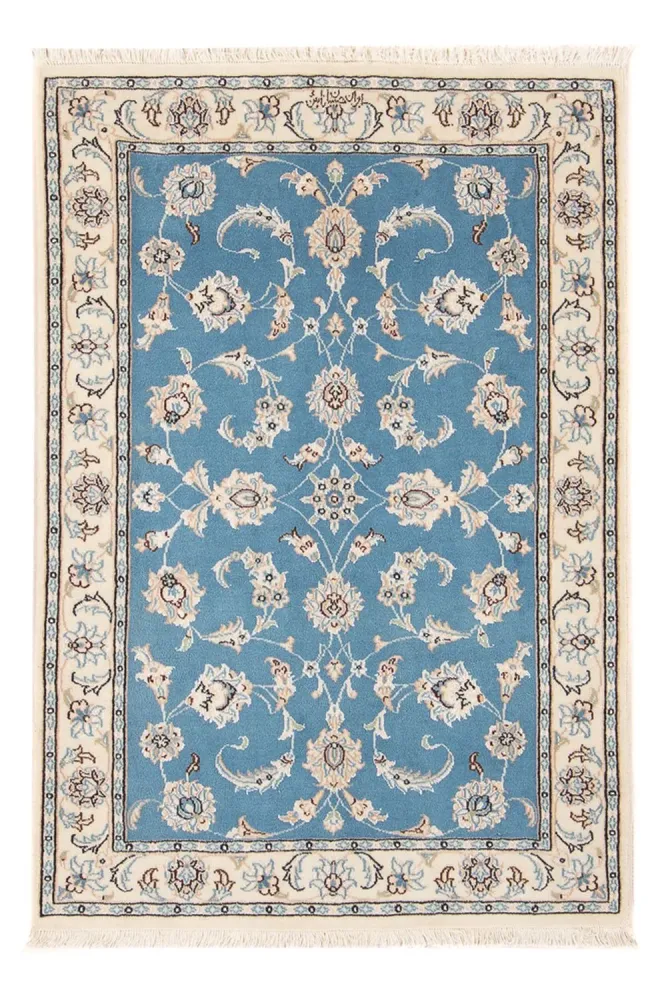 Persisk teppe - Nain - Premium - 120 x 80 cm - lyseblå