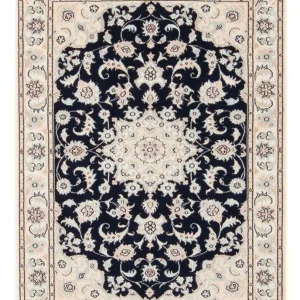 Persisk teppe - Nain - Premium - 120 x 81 cm - mørkeblå