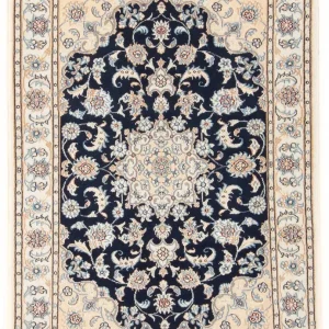 Persisk teppe - Nain - Premium - 120 x 80 cm - mørkeblå