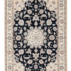 Persisk teppe - Nain - Premium - 120 x 80 cm - mørkeblå