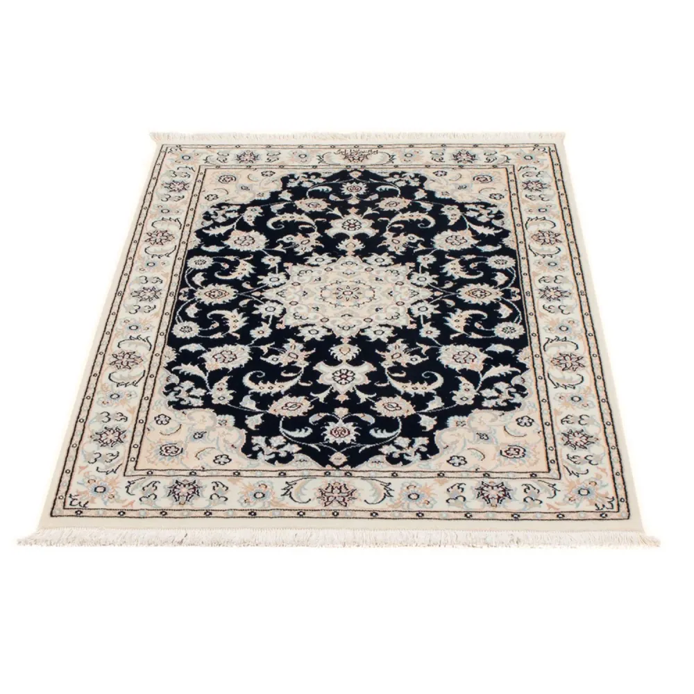 Persisk teppe - Nain - Premium - 120 x 81 cm - mørkeblå
