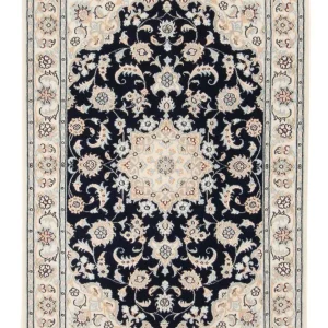 Persisk teppe - Nain - Premium - 120 x 80 cm - mørkeblå
