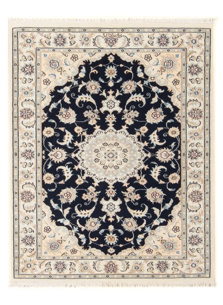 Persisk teppe - Nain - Premium - 120 x 80 cm - mørkeblå