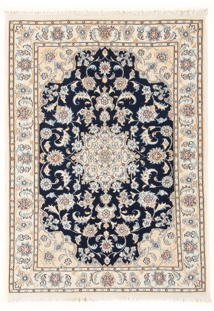 Persisk teppe - Nain - Premium - 120 x 80 cm - mørkeblå