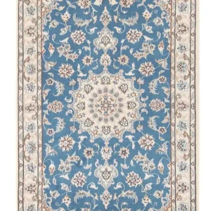 Persisk teppe - Nain - Premium - 138 x 76 cm - lyseblå