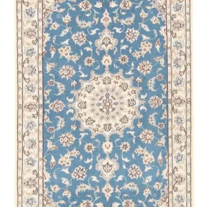 Persisk teppe - Nain - Premium - 138 x 76 cm - lyseblå