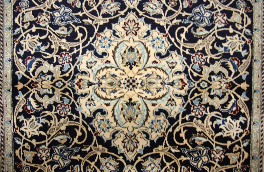 Persisk teppe - Nain - Premium - 152 x 106 cm - mørkeblå