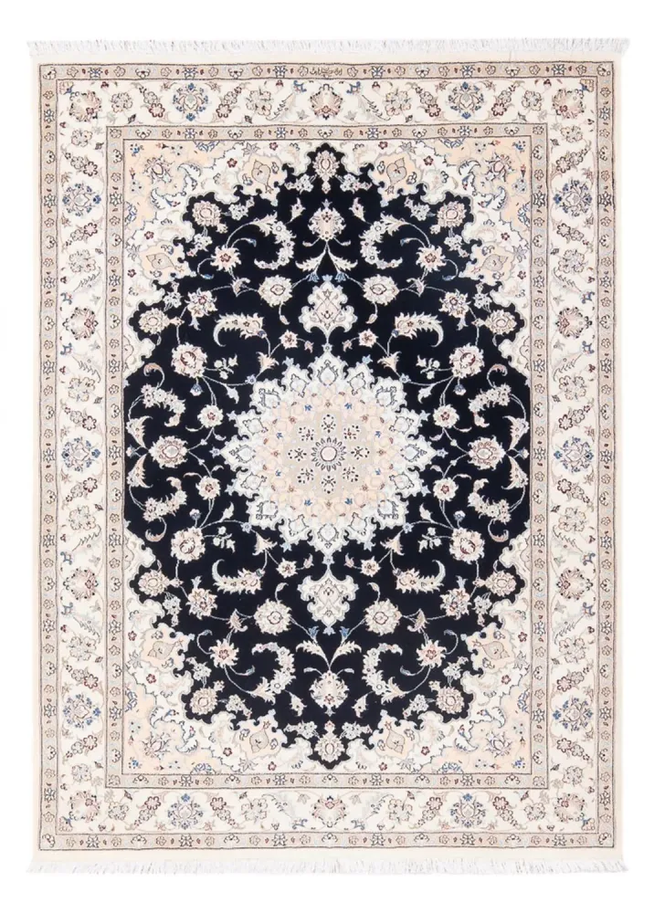 Persisk teppe - Nain - Premium - 160 x 110 cm - mørkeblå