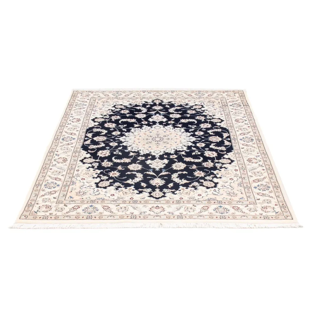 Persisk teppe - Nain - Premium - 160 x 110 cm - mørkeblå