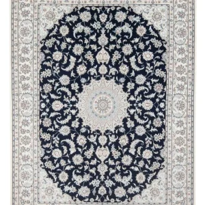 Persisk teppe - Nain - Premium - 202 x 150 cm - mørkeblå