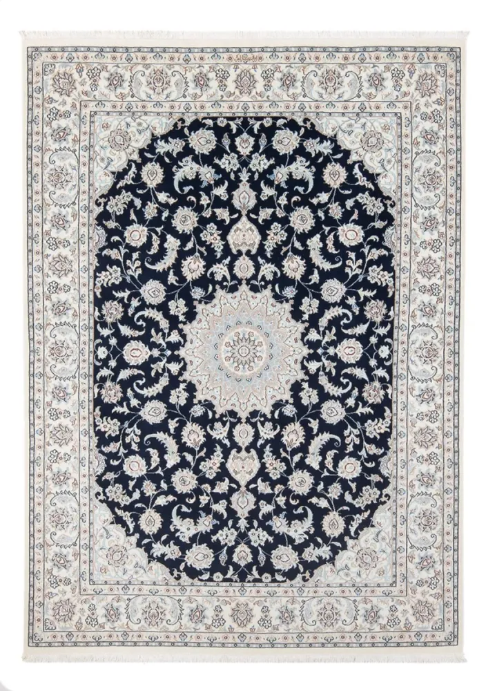 Persisk teppe - Nain - Premium - 202 x 150 cm - mørkeblå