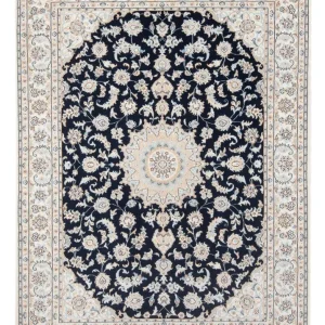 Persisk teppe - Nain - Premium - 205 x 148 cm - mørkeblå