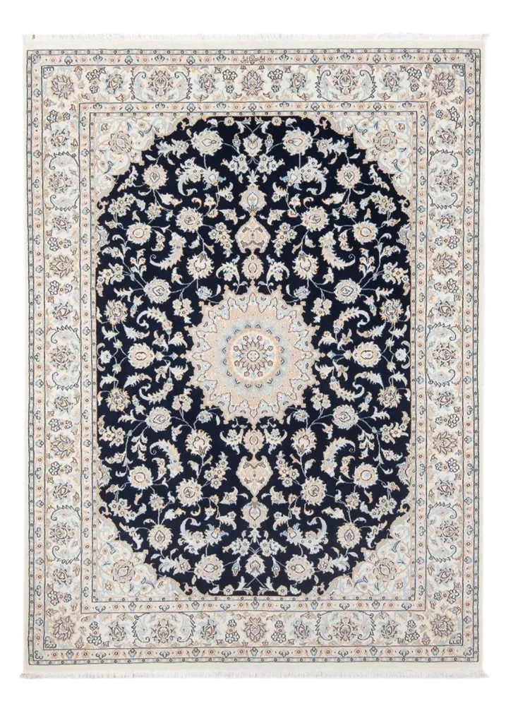 Persisk teppe - Nain - Premium - 205 x 148 cm - mørkeblå