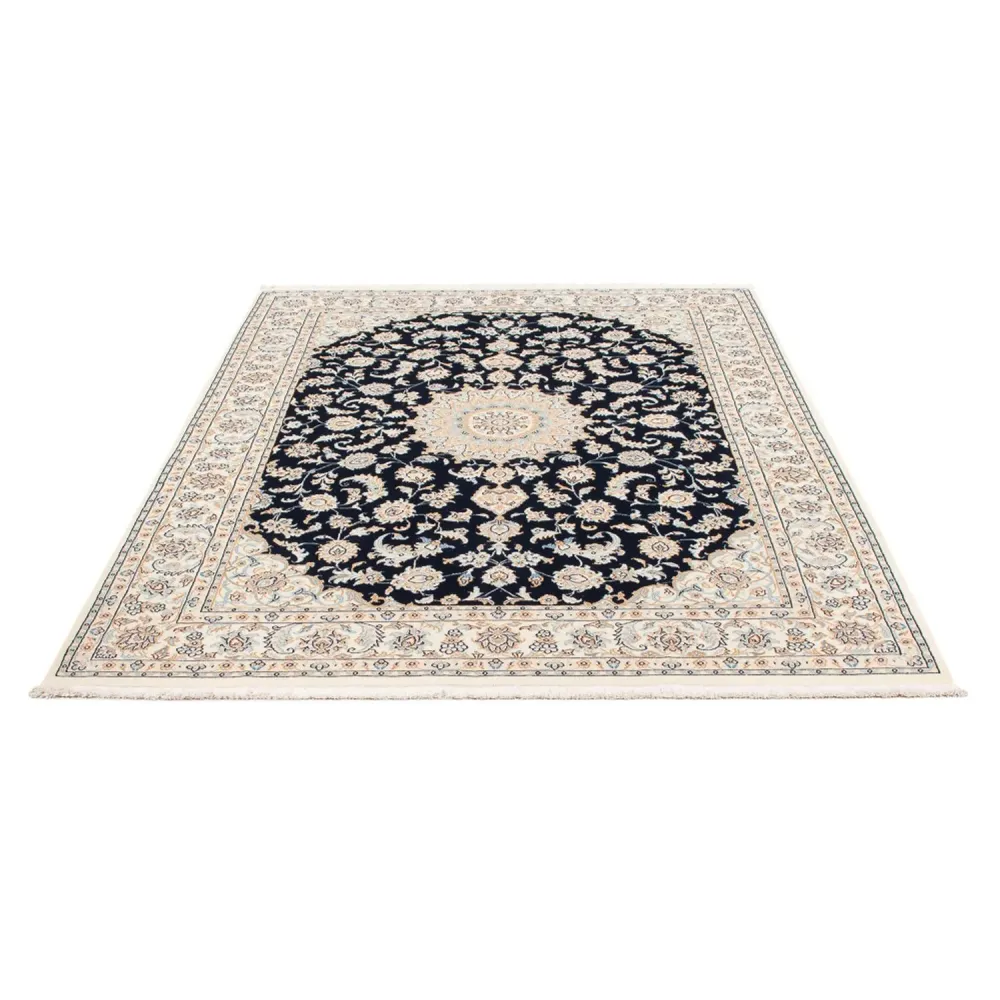 Persisk teppe - Nain - Premium - 205 x 148 cm - mørkeblå