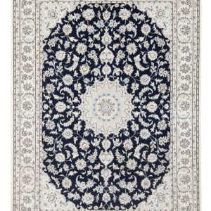 Persisk teppe - Nain - Premium - 205 x 148 cm - mørkeblå