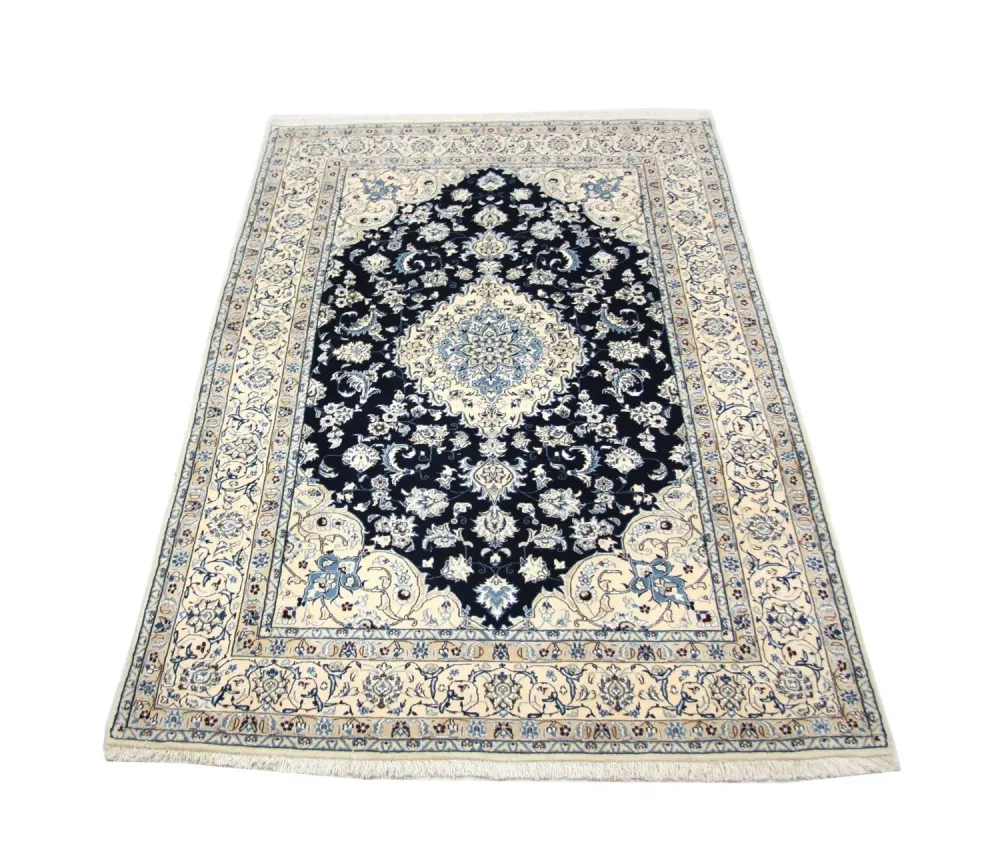 Persisk teppe - Nain - Premium - 256 x 172 cm - mørkeblå