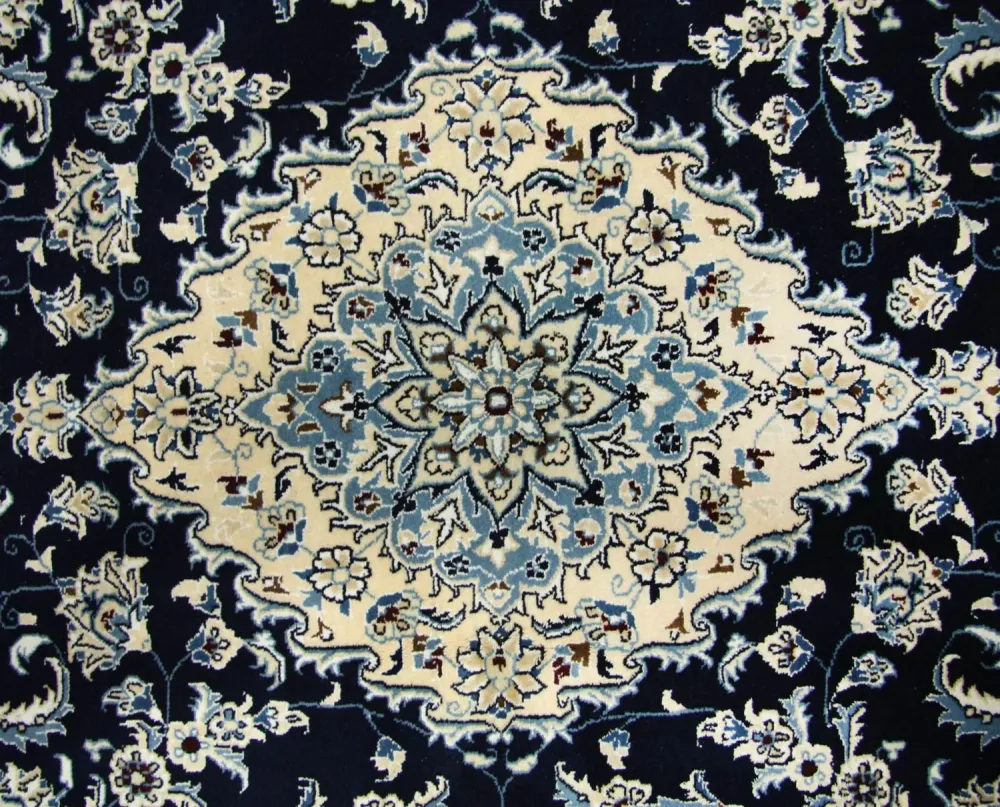 Persisk teppe - Nain - Premium - 256 x 172 cm - mørkeblå