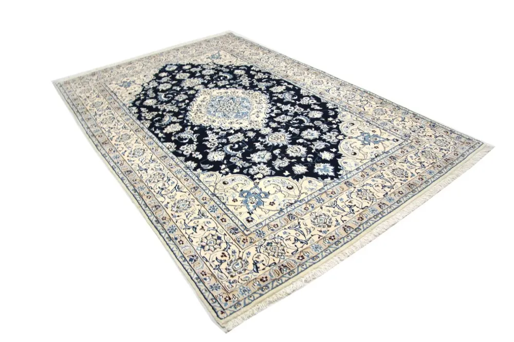 Persisk teppe - Nain - Premium - 256 x 172 cm - mørkeblå