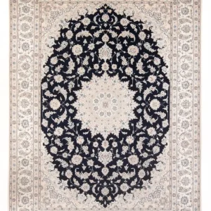 Persisk teppe - Nain - Premium - 340 x 246 cm - mørkeblå