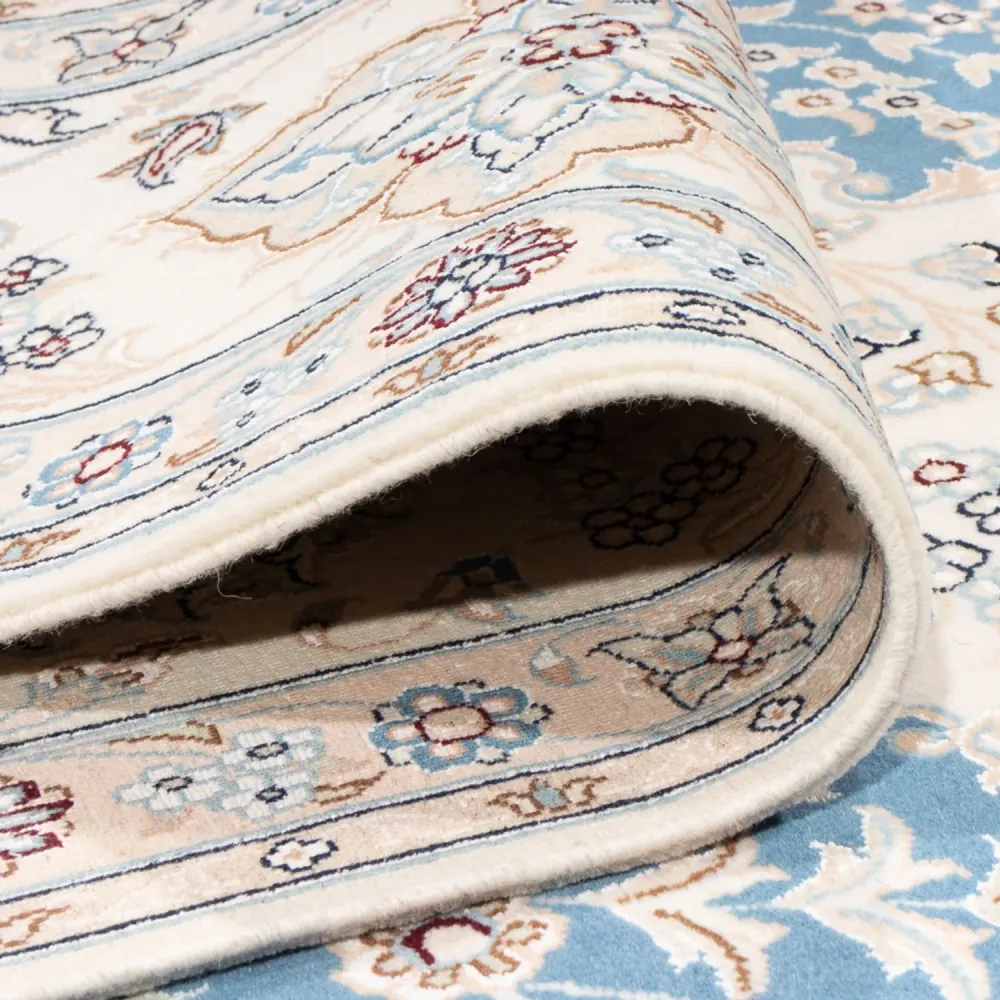 Persisk teppe - Nain - Premium - 348 x 245 cm - lyseblå