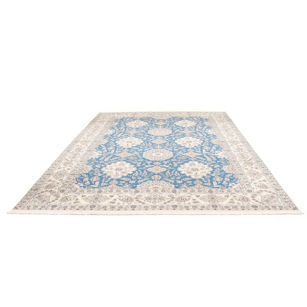 Persisk teppe - Nain - Premium - 348 x 245 cm - lyseblå
