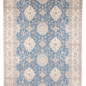 Persisk teppe - Nain - Premium - 348 x 245 cm - lyseblå