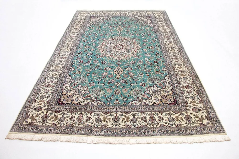 Persisk teppe - Nain - Premium - 357 x 219 cm - grønn