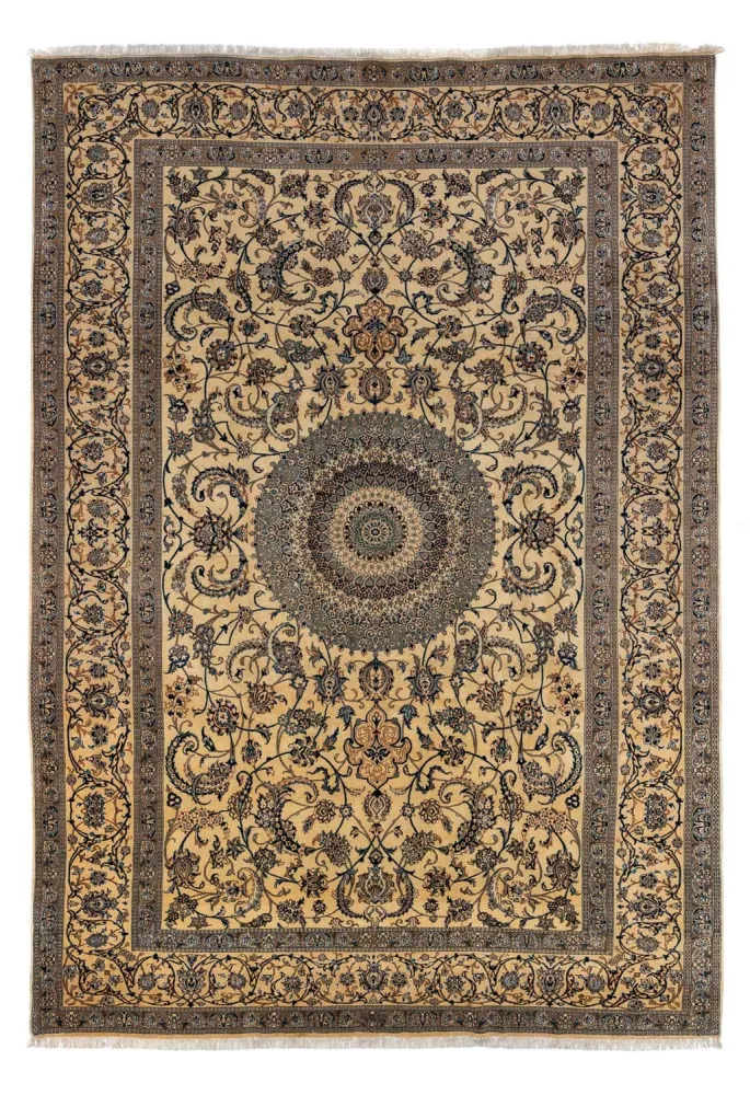 Persisk teppe - Nain - Premium - 362 x 243 cm - mørk beige