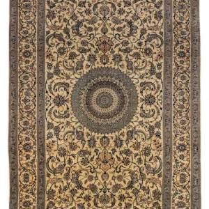 Persisk teppe - Nain - Premium - 362 x 243 cm - mørk beige